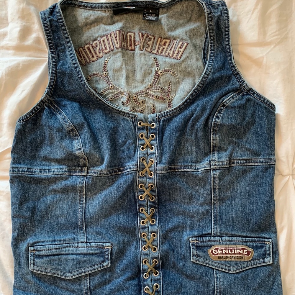 Genuine Harley Davidson Jean Vest